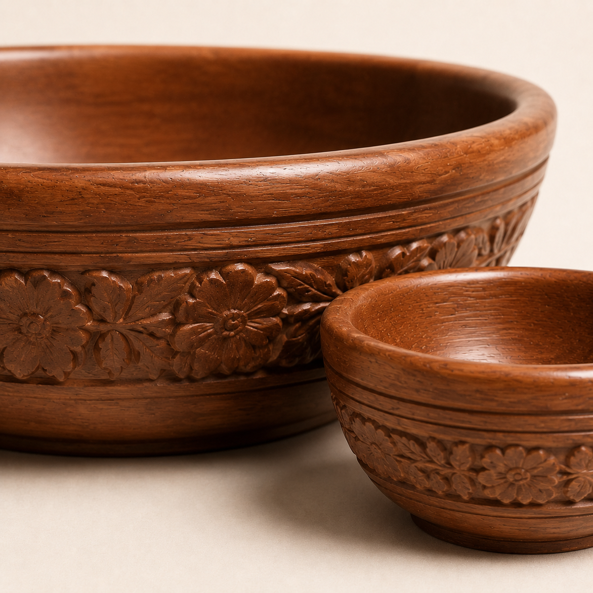 wooden bowl set