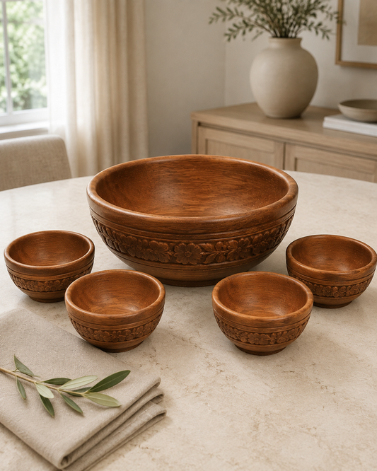 wooden bowl set