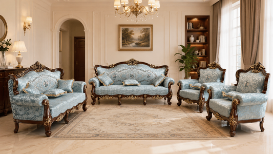 ALAIAS Azure Royale 7-Seater Sofa Set