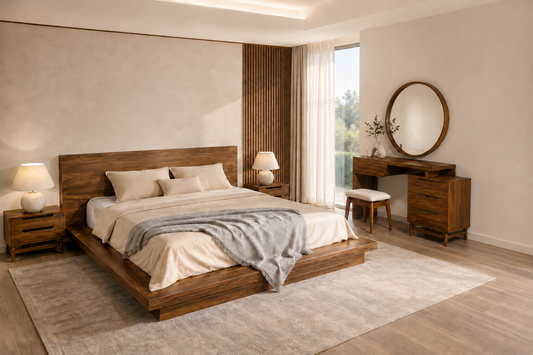 **ALAIAS Modern Sheesham 7-Piece Bedroom Set**