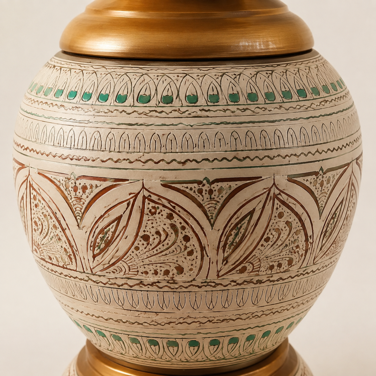 Antique-gold Handcrafted Floor Vase Pair
