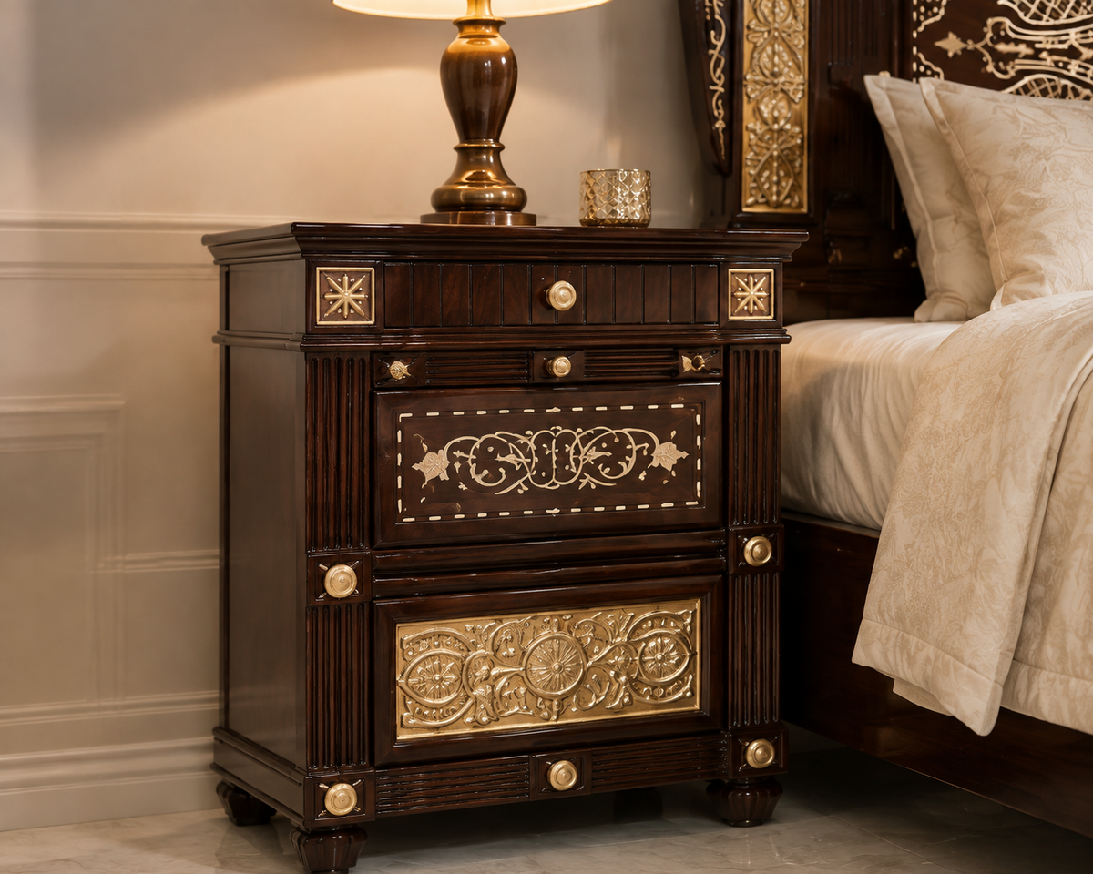 ALAIAS Sheesham Royal Peacock 7-Piece Bedroom Set