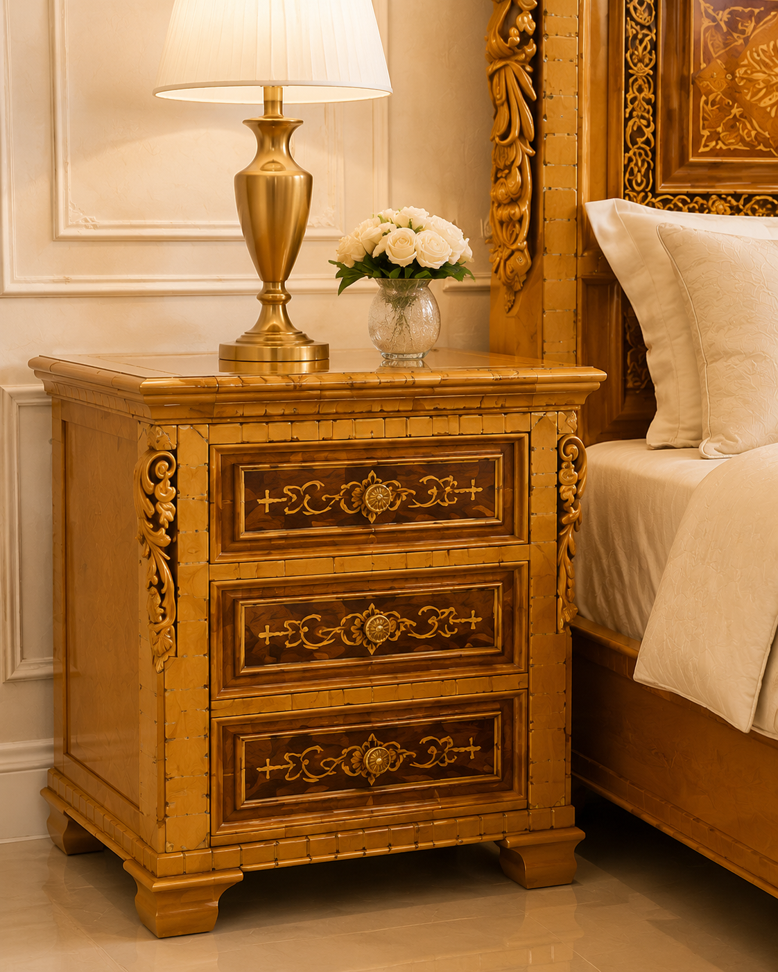 ALAIAS Royal Heritage Handcrafted 7-Piece Bedroom Set