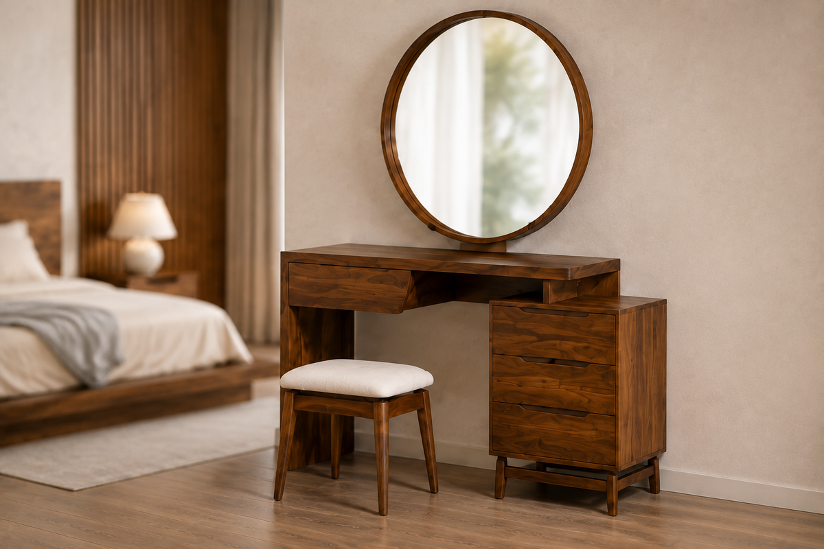 **ALAIAS Modern Sheesham 7-Piece Bedroom Set**