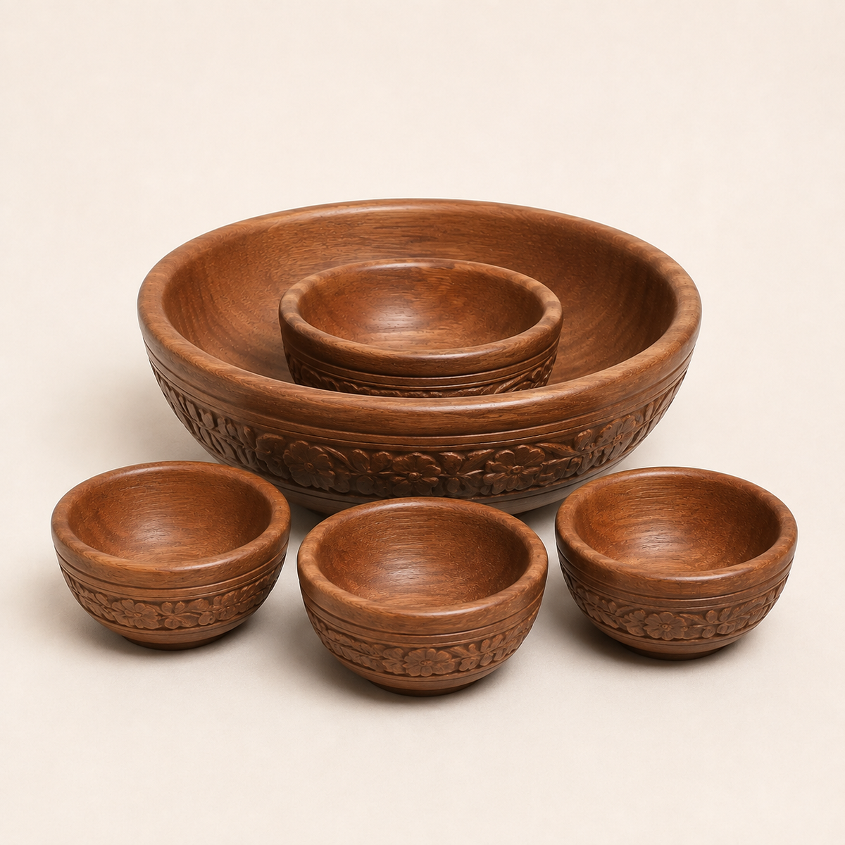 wooden bowl set