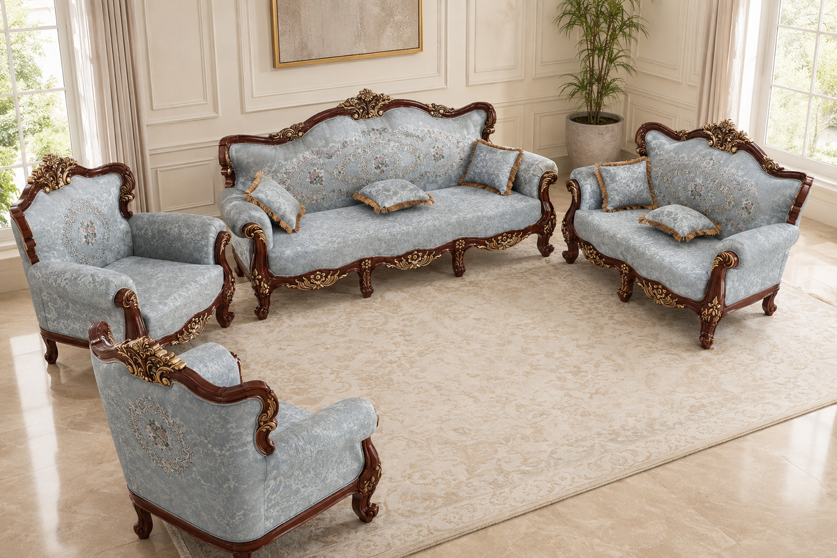 ALAIAS Azure Royale 7-Seater Sofa Set
